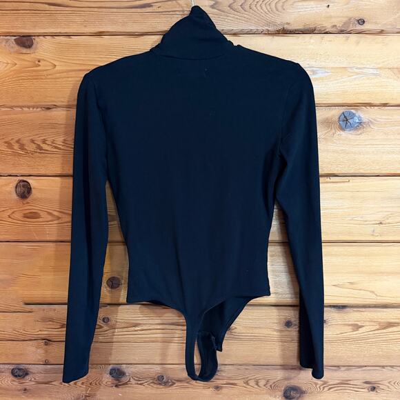 Madewell Black Turtleneck Thong Bodysuit Small - Picture 2 of 5